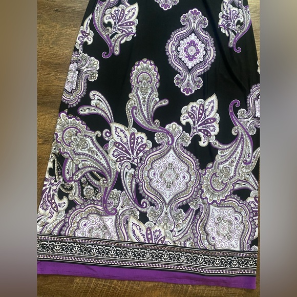 White House Black Market Strapless Dress with Purple Accents - Picture 10 of 13